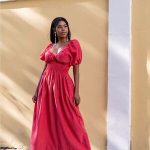 Elegant Red Maxi Dress